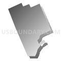 New Columbus borough, Pennsylvania (Gray Gradient Fill with Shadow)