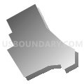 West Conshohocken borough, Pennsylvania (Gray Gradient Fill with Shadow)