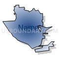 Columbia borough, Pennsylvania (Radial Fill with Shadow)