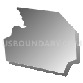 Noxen CDP, Pennsylvania (Gray Gradient Fill with Shadow)