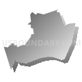 East Uniontown CDP, Pennsylvania (Gray Gradient Fill with Shadow)