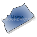 Maitland CDP, Pennsylvania (Radial Fill with Shadow)