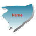 Welcome CDP, South Carolina (Blue Gradient Fill with Shadow)