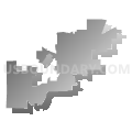 Santaquin city, Utah (Gray Gradient Fill with Shadow)