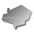 Alderson town, West Virginia (Gray Gradient Fill with Shadow)