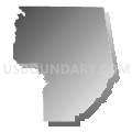 DeKalb & Jackson Counties PUMA, Alabama (Gray Gradient Fill with Shadow)