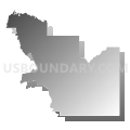 Gila, Graham, Greenlee & Pinal (East) Counties PUMA, Arizona (Gray Gradient Fill with Shadow)
