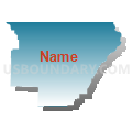 Craighead (West), Greene, Randolph, Lawrence & Clay Counties PUMA, Arkansas (Blue Gradient Fill with Shadow)