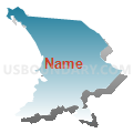 Alameda County (North Central)--Castro Valley, San Lorenzo & Ashland PUMA, California (Blue Gradient Fill with Shadow)