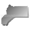 Nevada & Sierra Counties PUMA, California (Gray Gradient Fill with Shadow)