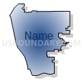 Jefferson County (East Central)--Lakewood City (South) & Dakota Ridge PUMA, Colorado (Radial Fill with Shadow)