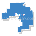 Allen County (Central)--Fort Wayne City (North) PUMA, Indiana (Solid Fill with Shadow)