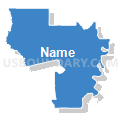 Kisatchie Delta Regional Planning & Development District 1 PUMA, Louisiana (Solid Fill with Shadow)