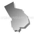 Bristol County--Taunton City, Mansfield, Norton, Raynam, Dighton & Berkley Towns PUMA, Massachusetts (Gray Gradient Fill with Shadow)