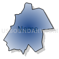 Billerica, Andover, Tewksbury & Wilmington Towns PUMA, Massachusetts (Radial Fill with Shadow)