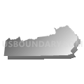Jackson (South), Macon, Cherokee & Clay Counties PUMA, North Carolina (Gray Gradient Fill with Shadow)