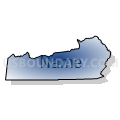 Jackson (South), Macon, Cherokee & Clay Counties PUMA, North Carolina (Radial Fill with Shadow)