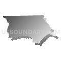 Moore & Montgomery Counties PUMA, North Carolina (Gray Gradient Fill with Shadow)