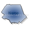 Pender & New Hanover (North) Counties PUMA, North Carolina (Radial Fill with Shadow)