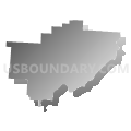 Washington, Morgan, Noble & Monroe Counties PUMA, Ohio (Gray Gradient Fill with Shadow)
