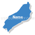 Mifflin, Union, Snyder & Juniata Counties PUMA, Pennsylvania (Solid Fill with Shadow)