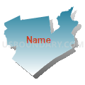 Northampton (South) & Lehigh (East) Counties--Bethlehem (East) & Easton Cities PUMA, Pennsylvania (Blue Gradient Fill with Shadow)