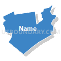 Northampton (South) & Lehigh (East) Counties--Bethlehem (East) & Easton Cities PUMA, Pennsylvania (Solid Fill with Shadow)