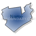 Northampton (South) & Lehigh (East) Counties--Bethlehem (East) & Easton Cities PUMA, Pennsylvania (Radial Fill with Shadow)