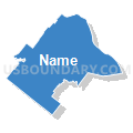 Bucks County (Central) PUMA, Pennsylvania (Solid Fill with Shadow)