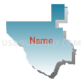 Rio Grande COG & Permian Basin Regional Planning Commission (West) PUMA, Texas (Blue Gradient Fill with Shadow)