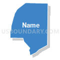 Dallas County (Northeast)--Rowlett & Garland (Northeast) Cities PUMA, Texas (Solid Fill with Shadow)