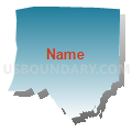 Tarrant County (Southeast)--Arlington (Southeast) & Grand Prairie (Southwest) Cities PUMA, Texas (Blue Gradient Fill with Shadow)