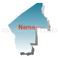 Salt Lake County (Northwest)--Salt Lake City (West), West Valley City (West) & Magna PUMA, Utah (Blue Gradient Fill with Shadow)