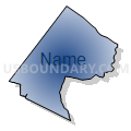 Fairfax County (Northwest)--Reston (North) & Franklin Farm PUMA, Virginia (Radial Fill with Shadow)