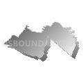 Berkeley, Jefferson, Mineral, Hampshire & Morgan Counties PUMA, West Virginia (Gray Gradient Fill with Shadow)
