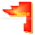 Campbell, Goshen, Platte, Johnson, Washakie, Weston, Crook & Niobrara Counties PUMA, Wyoming (Bright Blending Fill with Shadow)