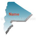 Somerset School District in Berkley (9-12), Massachusetts (Blue Gradient Fill with Shadow)