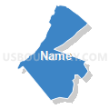 Kittatinny Regional School District, New Jersey (Solid Fill with Shadow)