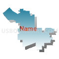 Assembly District 51, California (Blue Gradient Fill with Shadow)