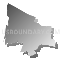 State Legislative Subdistrict 3A, Maryland (Gray Gradient Fill with Shadow)
