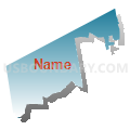 Eleventh Plymouth District, Massachusetts (Blue Gradient Fill with Shadow)