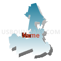Thirteenth Suffolk District, Massachusetts (Blue Gradient Fill with Shadow)