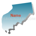 Eighth Hampden District, Massachusetts (Blue Gradient Fill with Shadow)