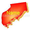 Eighth Hampden District, Massachusetts (Bright Blending Fill with Shadow)