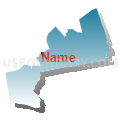 State House District 44, Rhode Island (Blue Gradient Fill with Shadow)