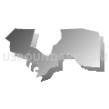 State House District 18, Rhode Island (Gray Gradient Fill with Shadow)