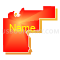 Assembly District 3, Wisconsin (Bright Blending Fill with Shadow)