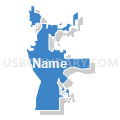 Assembly District 95, Wisconsin (Solid Fill with Shadow)