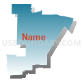 Assembly District 89, Wisconsin (Blue Gradient Fill with Shadow)