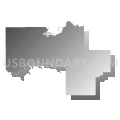 Assembly District 68, Wisconsin (Gray Gradient Fill with Shadow)